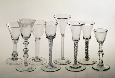 Collection of Wine Glasses by English School